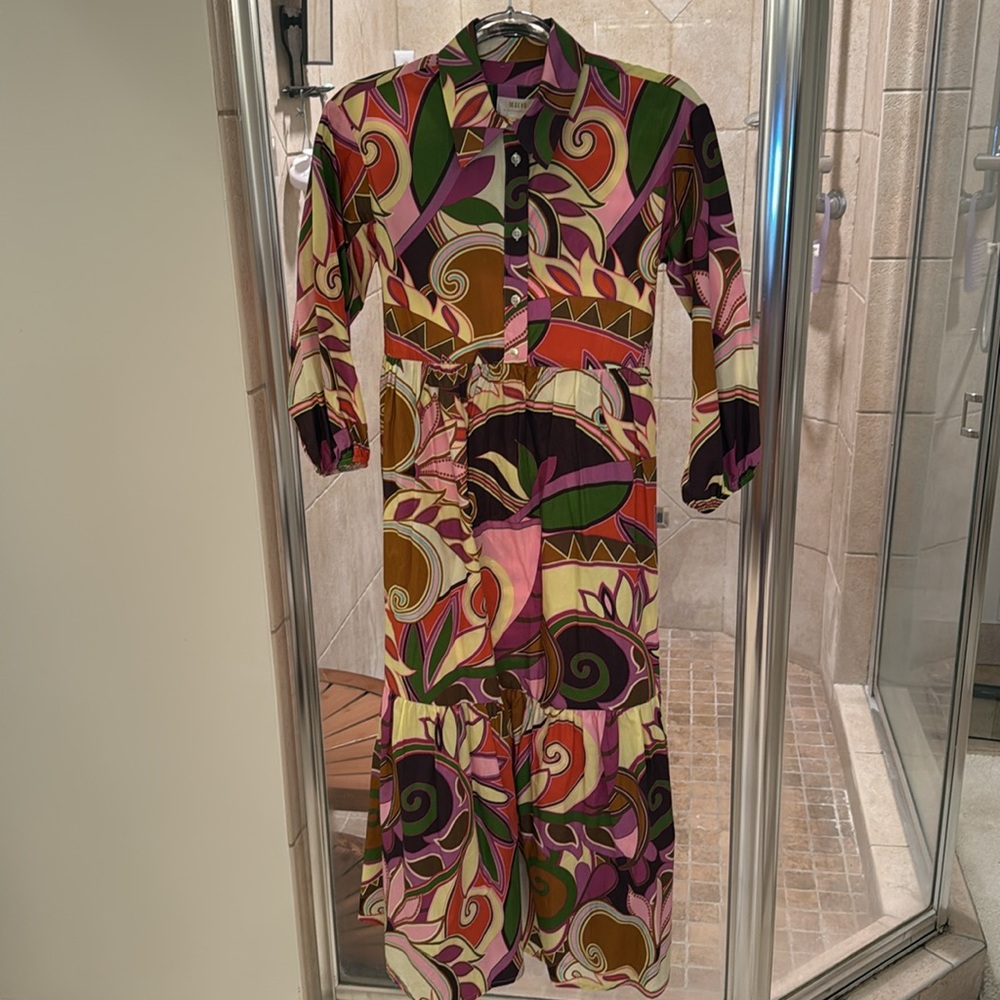 ANTHROPOLOGIE  The Bettina Tiered Shirt Dress by Maeve